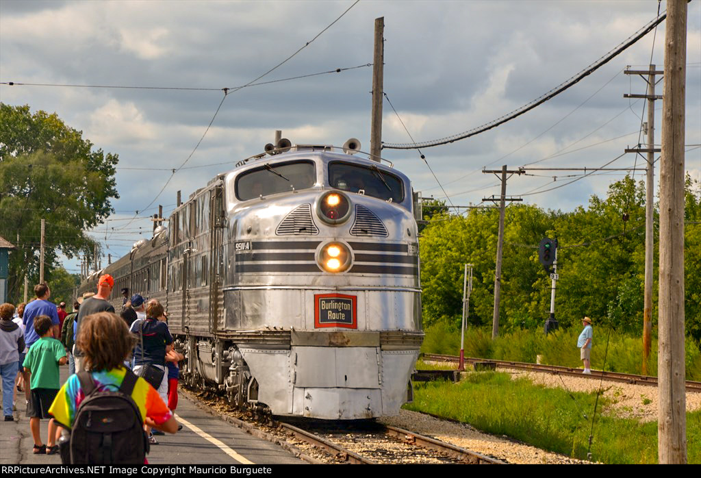 CBQ E5A Locomotive Nebraska Zephyr